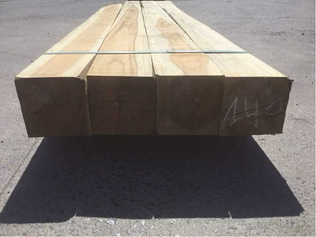 Balk teakhout 2340 x 80 x 80 mm (3x) - afbeelding 4 van  6