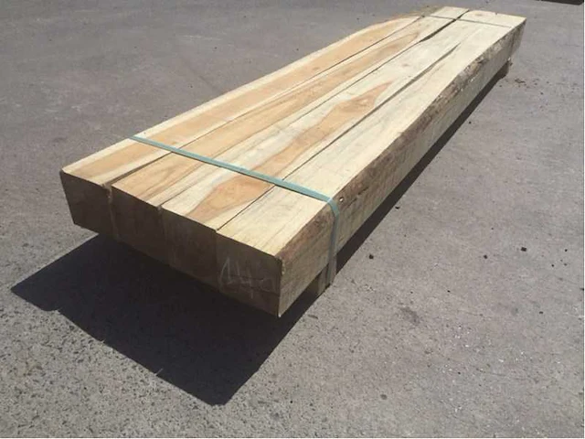 Balk teakhout 2340 x 80 x 80 mm (3x) - afbeelding 5 van  6