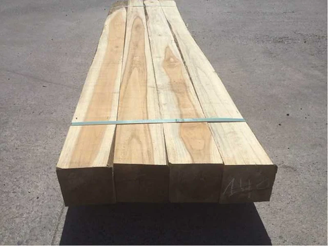 Balk teakhout 2340 x 80 x 80 mm (4x) - afbeelding 2 van  6