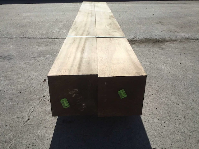 Balken padouck 2750 x 195 x 195 mm ( 2 x ) - afbeelding 3 van  5