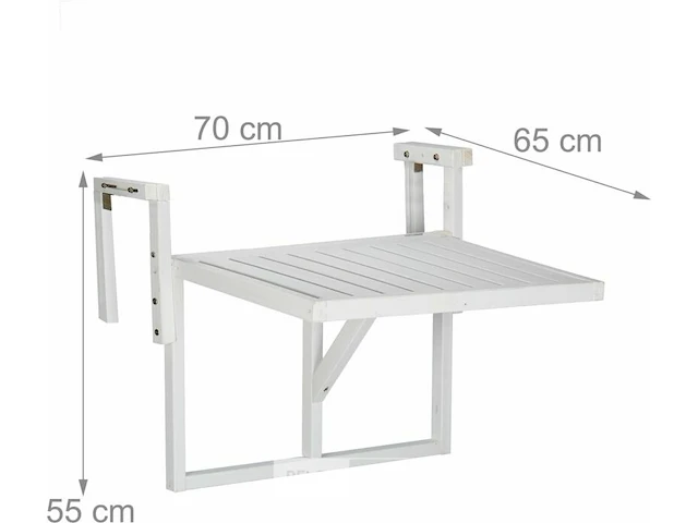 Balkontafel wit - afbeelding 4 van  7