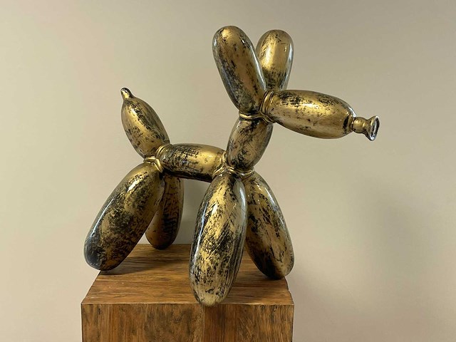Ballonhond / balloondog old gold h50cm - afbeelding 1 van  1