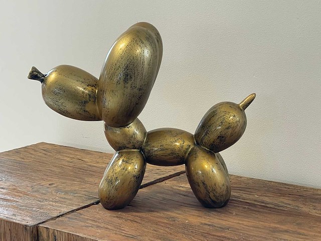 Ballonhond old gold h28cm - afbeelding 1 van  2