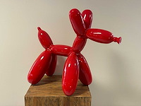 Ballonhond rood / balloondog red h50cm - afbeelding 1 van  1