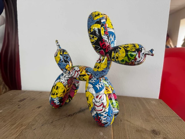 Balloon dog graffiti h24cm - afbeelding 1 van  2
