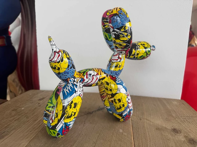 Balloon dog graffiti h24cm - afbeelding 2 van  2