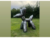 Balloondog h100cm old silver - afbeelding 1 van  1
