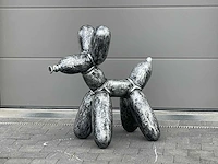 Balloondog h100cm old silver - afbeelding 1 van  2