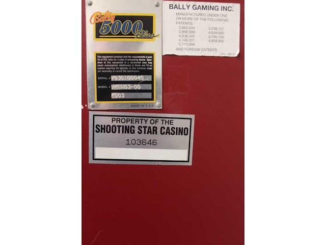 Bally - 1994 - 5000 plus - keno - bingo automaat - afbeelding 5 van  7