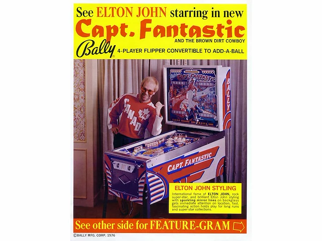 Bally - captain fantastic - flipperkast - afbeelding 10 van  10