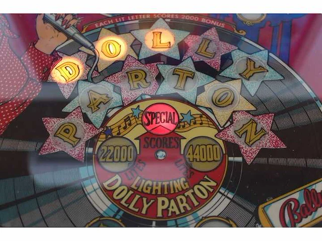 Bally - dolly parton - flipperkast - afbeelding 7 van  8