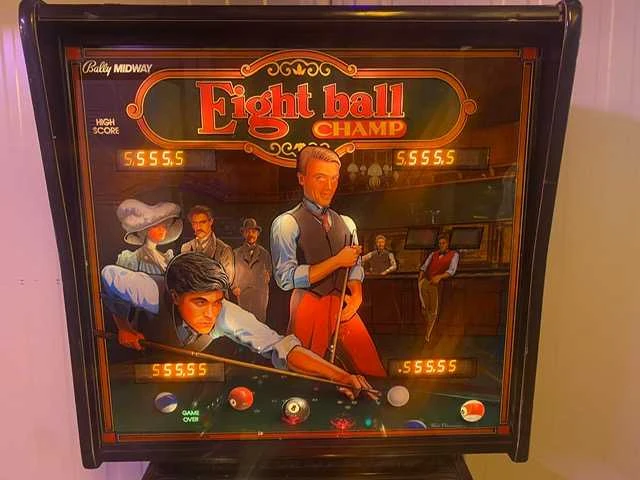 Bally - eight ball champ - flipperkast - afbeelding 1 van  7