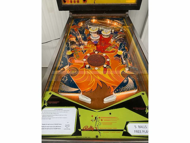 Bally - fire ball - flipperkast - afbeelding 7 van  9