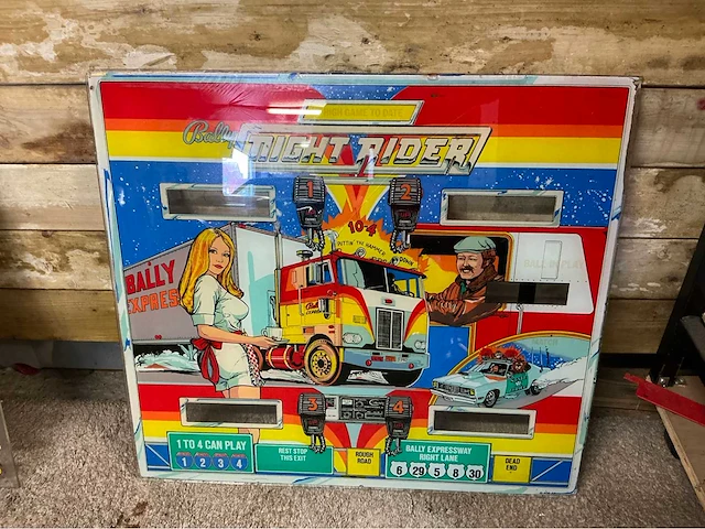 Bally bounty pinball backglass paneel (vintage) - afbeelding 1 van  1
