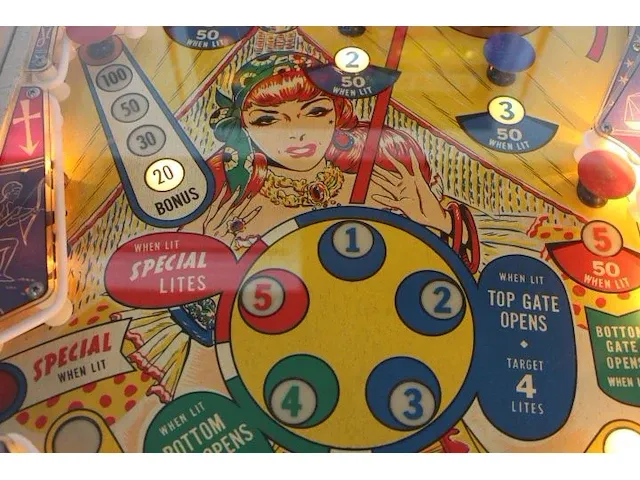 Bally magic circle flipperkast - afbeelding 6 van  8