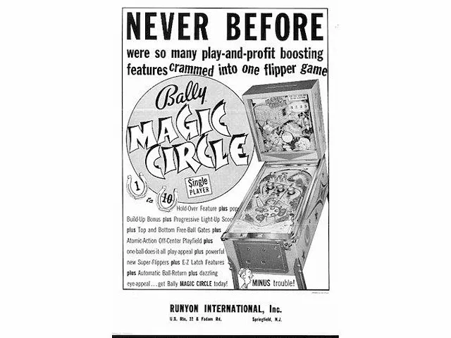 Bally magic circle flipperkast - afbeelding 8 van  8