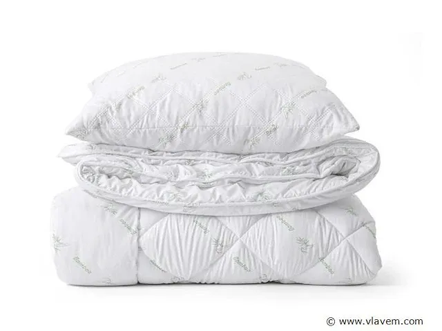 Bamboe beddengoed pakket - 140x20 (dekbed + 1 kussen) - afbeelding 3 van  9