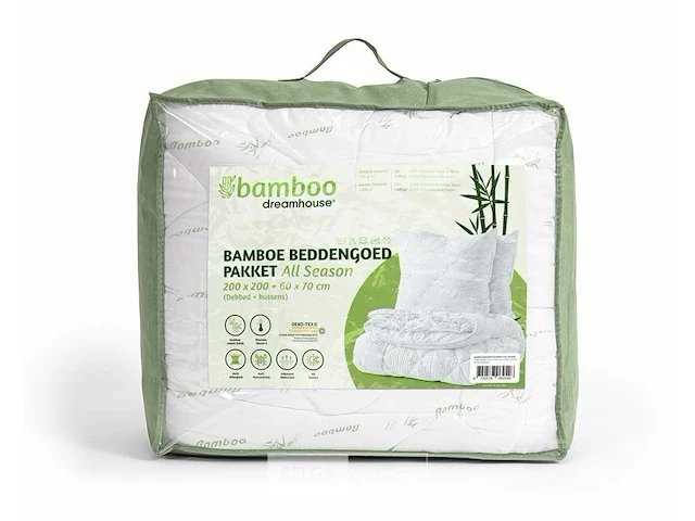 Bamboe beddengoed pakket 140 x 200 (dekbed + 1 kussen) - afbeelding 5 van  5