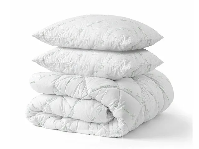 Bamboe beddengoed pakket 240 x 200 (dekbed + 2 kussens) - afbeelding 1 van  5