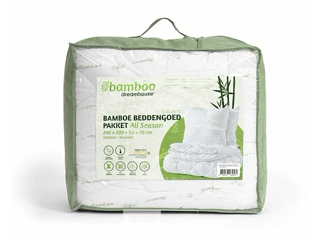 Bamboe beddengoed pakket 240 x 200 (dekbed + 2 kussens) - afbeelding 5 van  5