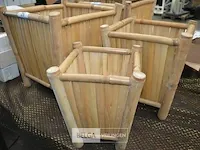 Bamboe bloembakken 3 stukken - afbeelding 1 van  3