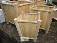 Bamboe bloembakken 3 stukken - afbeelding 3 van  3