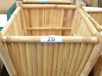 Bamboe bloembakken 3 stukken - afbeelding 1 van  2