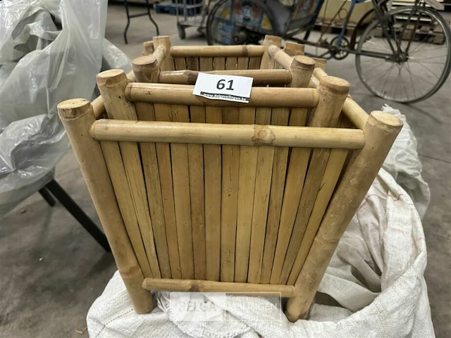 Bamboe bloembakken - afbeelding 1 van  3