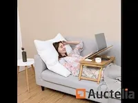 Bamboe opvouwbaar bed tafel voor pc laptop - afbeelding 4 van  8