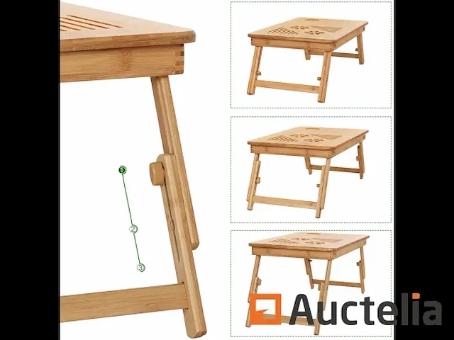 Bamboe opvouwbaar bed tafel voor pc laptop - afbeelding 8 van  8