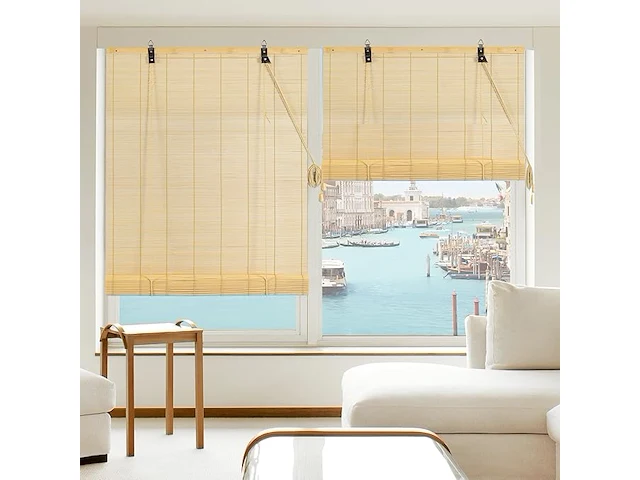 Bamboe rolgordijn 90x180cm - afbeelding 2 van  3