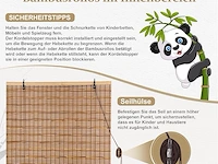 Bamboe rolgordijn halfdoorschijnend 90x180cl donkerbruin - afbeelding 4 van  4