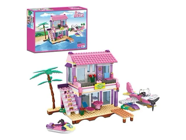 Banbao - doos bouwblokken - compatibel met lego - thema trendy beach - mix artikelnummers - afbeelding 5 van  9