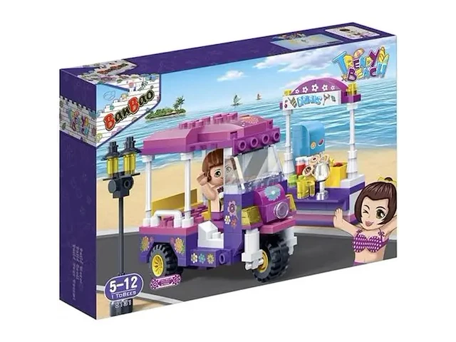 Banbao - doos bouwblokken - compatibel met lego - thema trendy beach - mix artikelnummers - afbeelding 7 van  9