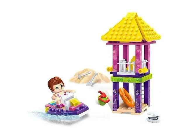 Banbao - doos bouwblokken - compatibel met lego - thema trendy beach - mix artikelnummers - afbeelding 8 van  9