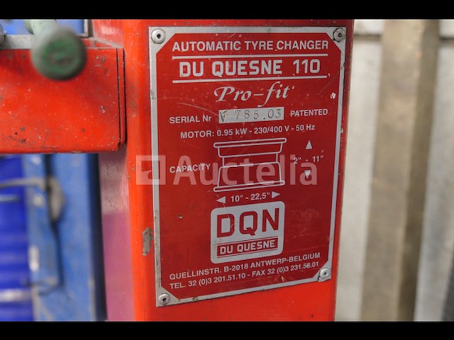 Bandenwisselaar du quesne 110 pro-fit - afbeelding 9 van  9
