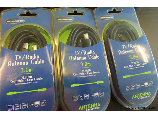 Bandridge tv/radio antennekabel, 7 stuks - afbeelding 3 van  3