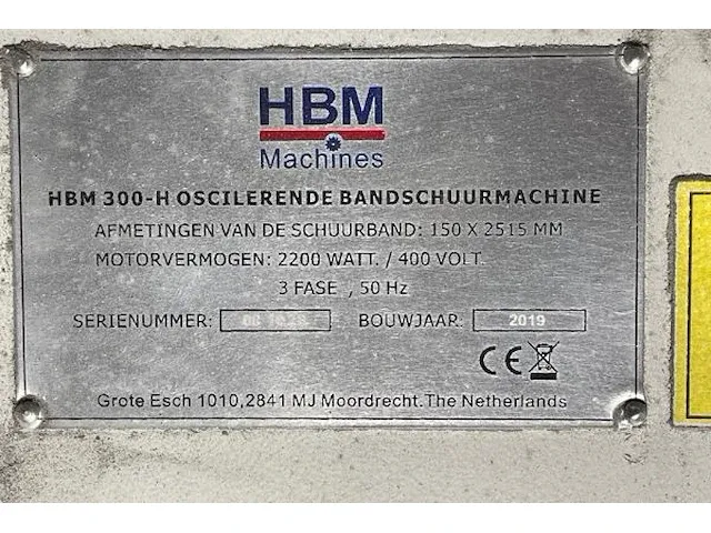 Bandschuurmachine hbm - afbeelding 8 van  10
