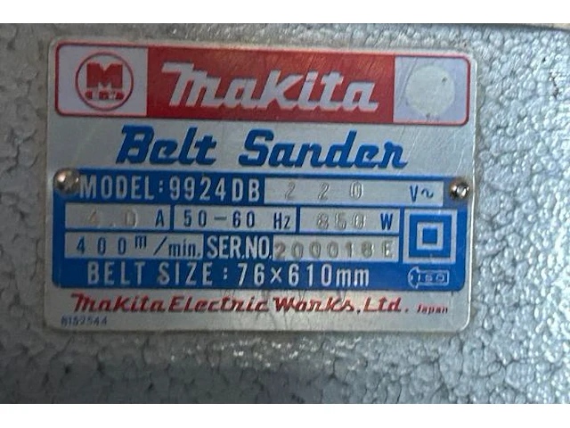 Bandschuurmachine makita - afbeelding 6 van  6