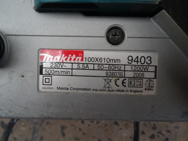 Bandschuurmachine makita - afbeelding 3 van  6