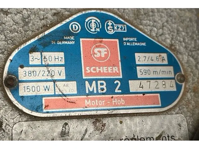 Bandschuurmachine scheer - afbeelding 3 van  4