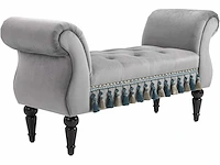 Bank gestoffeerde bank velvet end bed met armleuningen - afbeelding 2 van  3