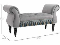 Bank gestoffeerde bank velvet end bed met armleuningen - afbeelding 3 van  3
