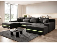 Bank met slaapfunctie, bedstee en led - afbeelding 1 van  7