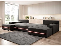 Bank met slaapfunctie, bedstee en led - afbeelding 4 van  7