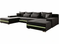 Bank met slaapfunctie, bedstee en led - afbeelding 6 van  7