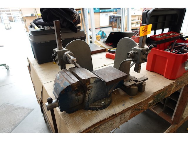 Bankschroef + 2x houders - afbeelding 1 van  6