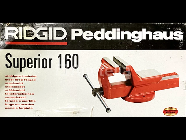 Bankschroef peddinghaus, superior 160 staal gesmeed rood ridgid - afbeelding 1 van  10