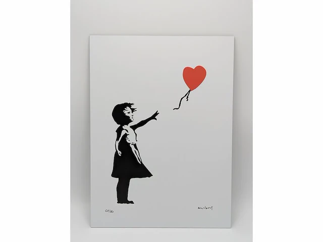Banksy - balloon girl - dibond loting met coa - afbeelding 1 van  5