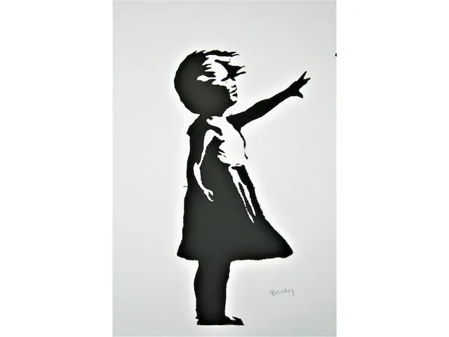 Banksy - girl with balloon - afbeelding 9 van  12